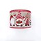 Designer’s Shop WR 63-5203 Christmas Gnome Wired Edge Ribbon – 2.5" x 10 Yards – Red Green Striped Hats & Holiday Lanterns on Natural Burlap